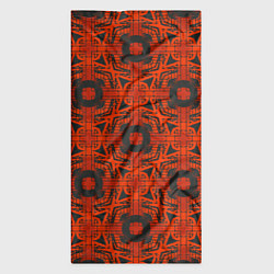 Бандана-труба Геометрический паттерн красно-черный, цвет: 3D-принт — фото 2
