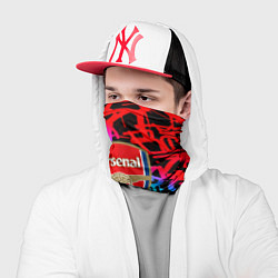 Бандана-труба Arsenal граффити неон, цвет: 3D-принт — фото 2