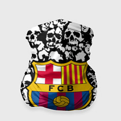 Бандана-труба Barcelona черно белые черепа, цвет: 3D-принт
