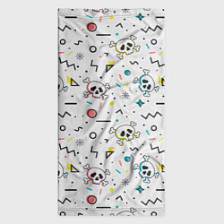 Бандана-труба Паттерн с черепами и геометрическими фигурами на Х, цвет: 3D-принт — фото 2