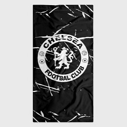 Бандана-труба Челси штрихи красок белые, цвет: 3D-принт — фото 2