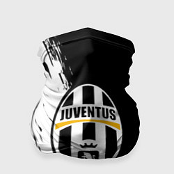 Бандана-труба Juventus белые краски текстура, цвет: 3D-принт