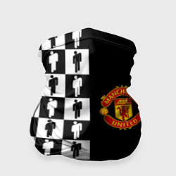 Бандана-труба Манчестер Юнайтед текстура люди, цвет: 3D-принт