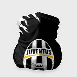 Бандана-труба Juventus белый огонь текстура, цвет: 3D-принт