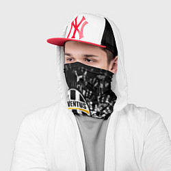 Бандана-труба Ювентус текстура руки краски, цвет: 3D-принт — фото 2