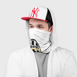 Бандана-труба Ювентус черные краски всплеск, цвет: 3D-принт — фото 2