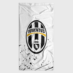 Бандана-труба Ювентус черные краски всплеск, цвет: 3D-принт — фото 2