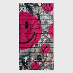 Бандана-труба Розовые смайлы граффити, цвет: 3D-принт — фото 2