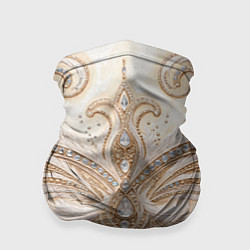 Бандана-труба Перламутровый орнамент с перьями, цвет: 3D-принт