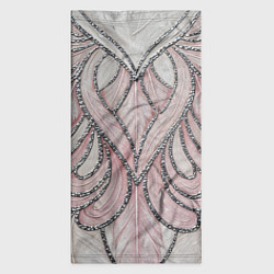 Бандана-труба Нежно розовый орнамент из перьев, цвет: 3D-принт — фото 2