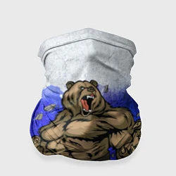 Бандана-труба Русский медведь, цвет: 3D-принт