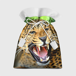 Мешок для подарков Свирепый леопард, цвет: 3D-принт