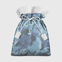 Мешок для подарков Камуфляж: голубой/синий, цвет: 3D-принт