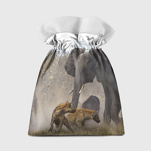 Подарочный мешок Гиены охотятся на слона / 3D-принт – фото 2