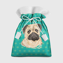 Мешок для подарков Pug Mops, цвет: 3D-принт