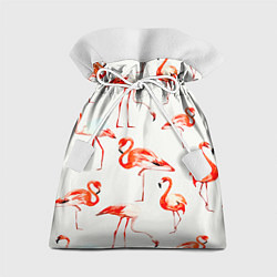 Мешок для подарков Оранжевые фламинго, цвет: 3D-принт