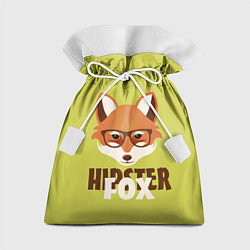 Мешок для подарков Hipster Fox, цвет: 3D-принт
