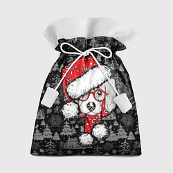 Мешок для подарков Собака Санта, цвет: 3D-принт