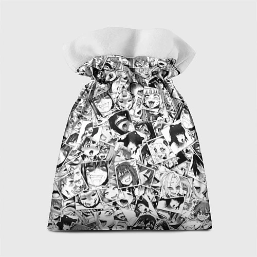 Подарочный мешок Ahegao: Black & White / 3D-принт – фото 2