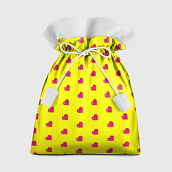 Мешок для подарков 8 bit yellow love, цвет: 3D-принт