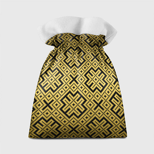 Подарочный мешок Обереги cлавян: золотая / 3D-принт – фото 2