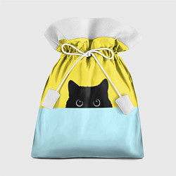 Мешок для подарков Черный котик, цвет: 3D-принт