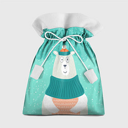 Мешок для подарков Зимний Мишка, цвет: 3D-принт