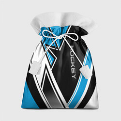 Мешок для подарков Hockey black blue white, цвет: 3D-принт