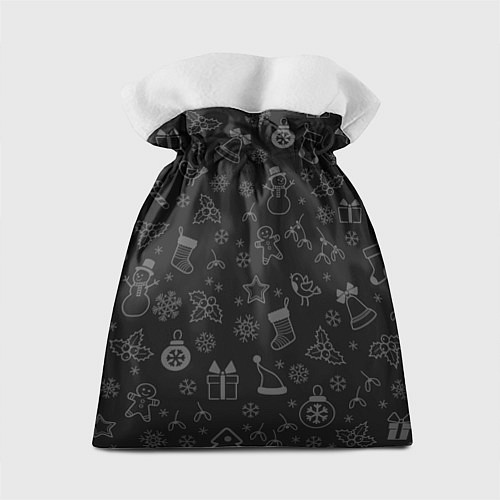 Подарочный мешок Merry Christmas - french bulldog / 3D-принт – фото 2