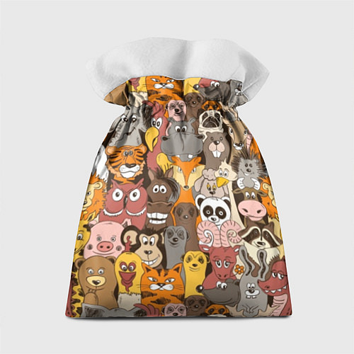 Подарочный мешок Прикольные зверушки / 3D-принт – фото 2