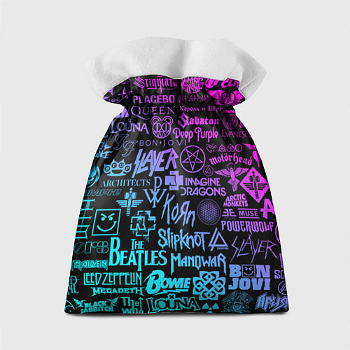 Подарочный мешок ЛОГОТИПЫ РОК ГРУПП / 3D-принт – фото 2