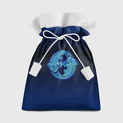 Мешок для подарков Знаки Зодиака Рыбы, цвет: 3D-принт