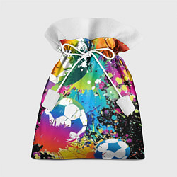 Мешок для подарков Football Paints, цвет: 3D-принт