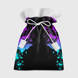 Мешок для подарков Бабочки в неоне, цвет: 3D-принт