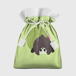 Мешок для подарков Прикольная панда с бабочкой, цвет: 3D-принт