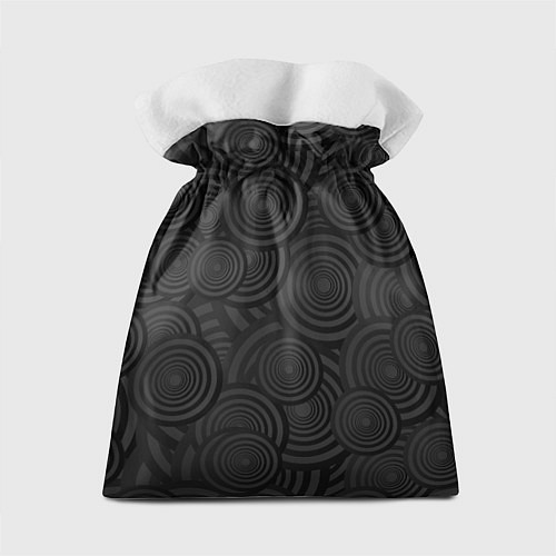 Подарочный мешок Круги черный узор геометрия / 3D-принт – фото 2