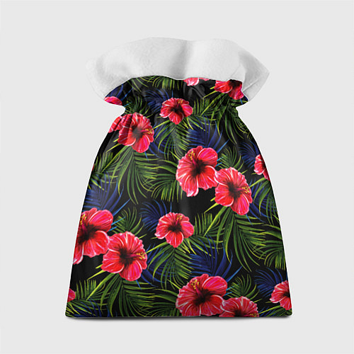 Подарочный мешок Тропические цветы и листья / 3D-принт – фото 2