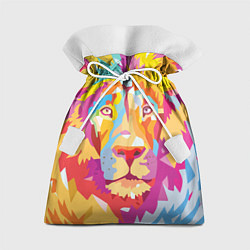 Мешок для подарков Акварельный лев, цвет: 3D-принт