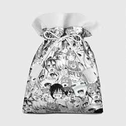 Мешок для подарков Ahegao monochrome, цвет: 3D-принт