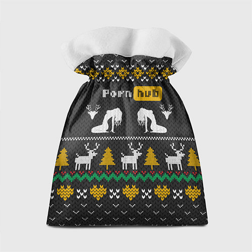 Подарочный мешок Pornhub свитер с оленями / 3D-принт – фото 2