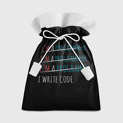 Подарочный мешок I write code