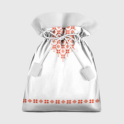 Мешок для подарков Белорусская вышиванка, цвет: 3D-принт