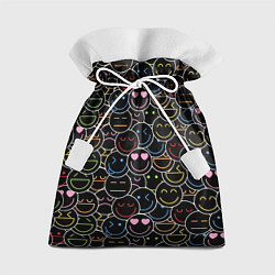 Мешок для подарков SLAVA MARLOW - Неоновые смайлы, цвет: 3D-принт