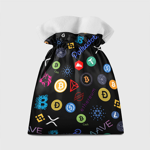 Подарочный мешок BITCOIN PATTERN БИТКОИН Z / 3D-принт – фото 2