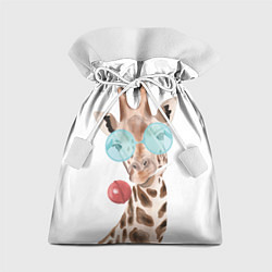 Мешок для подарков Жираф в очках, цвет: 3D-принт
