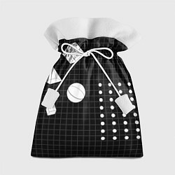 Мешок для подарков Черно-белые фигуры 3D, цвет: 3D-принт