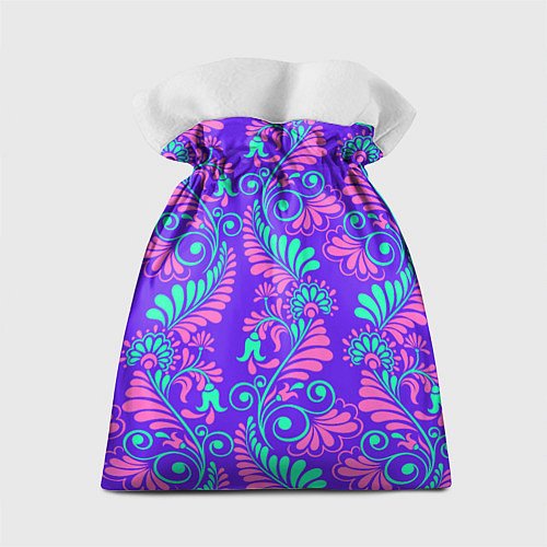 Подарочный мешок Яркий цветочный узор / 3D-принт – фото 2