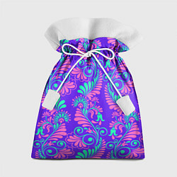 Мешок для подарков Яркий цветочный узор, цвет: 3D-принт