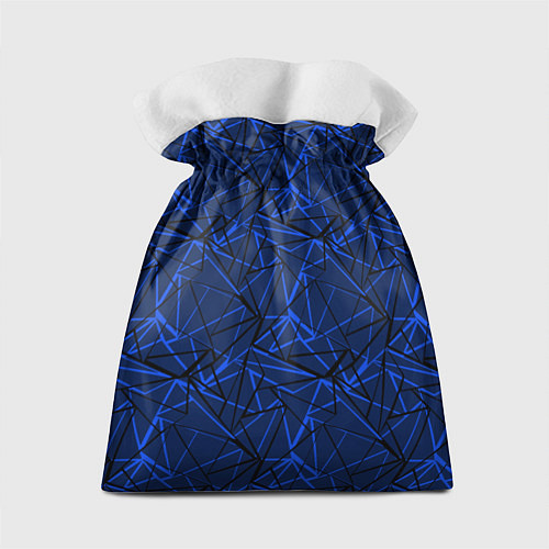Подарочный мешок Черно-синий геометрический / 3D-принт – фото 2