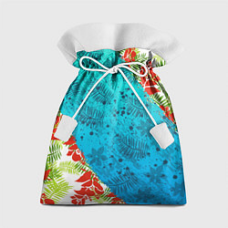Мешок для подарков ЛЕТНИЕ КРАСКИ ТРОПИКИ, цвет: 3D-принт